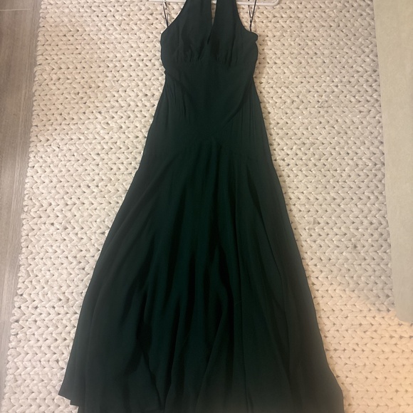 Reformation Briony Dress Green - Size 2 - Picture 2 of 5